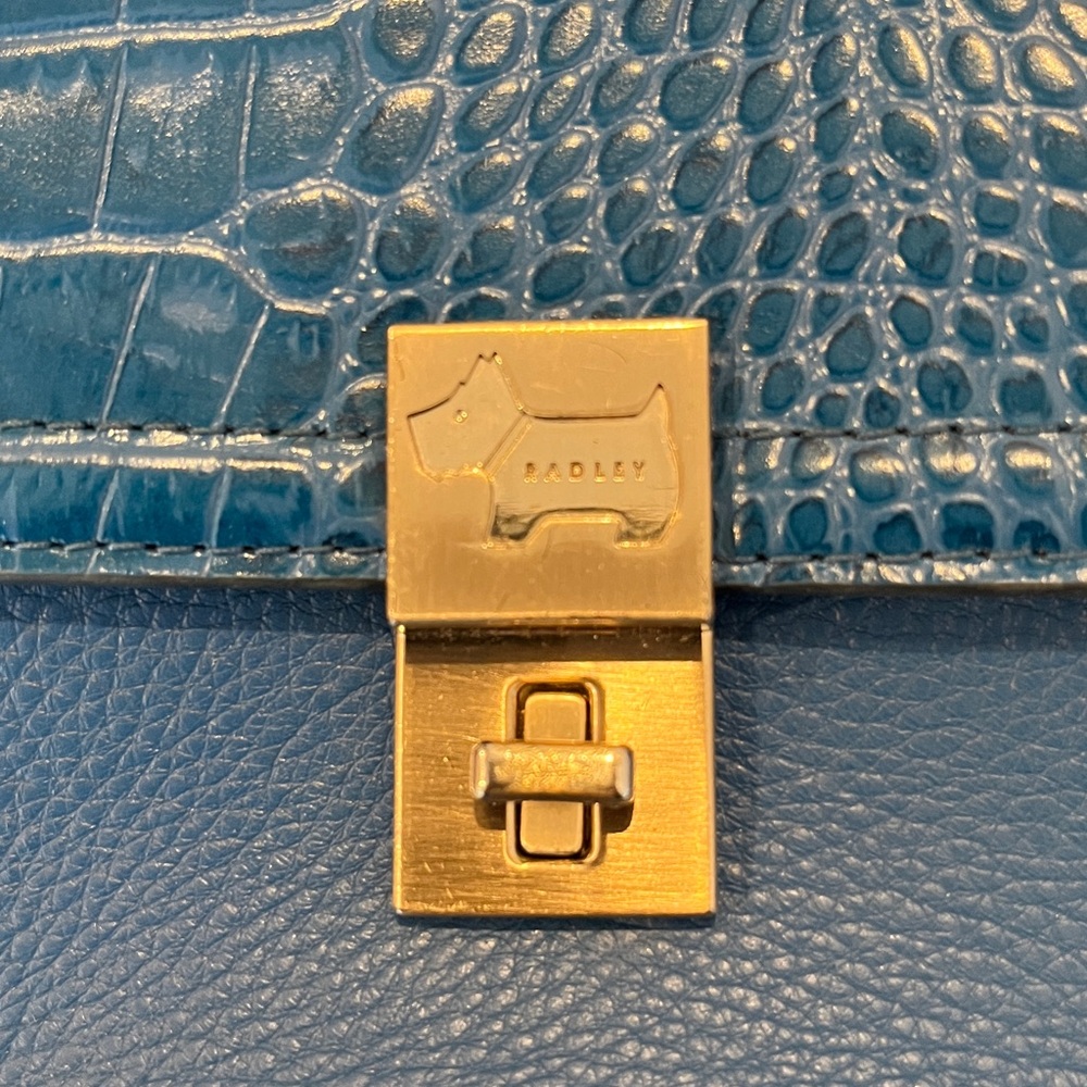 RADLEY LONDON Blue Croc-Embossed Crossbody Bag - Picture 2 of 10